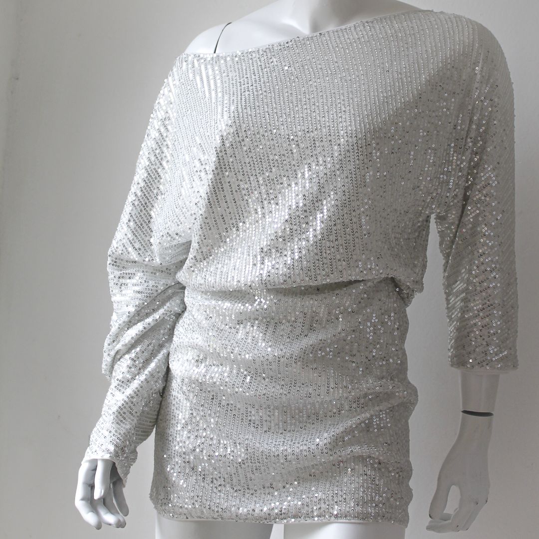 Celeste Asymmetrical Sequin Dress - Image 5