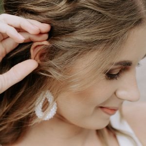 becomingmrs online bridal store Luminous Veil Hoops