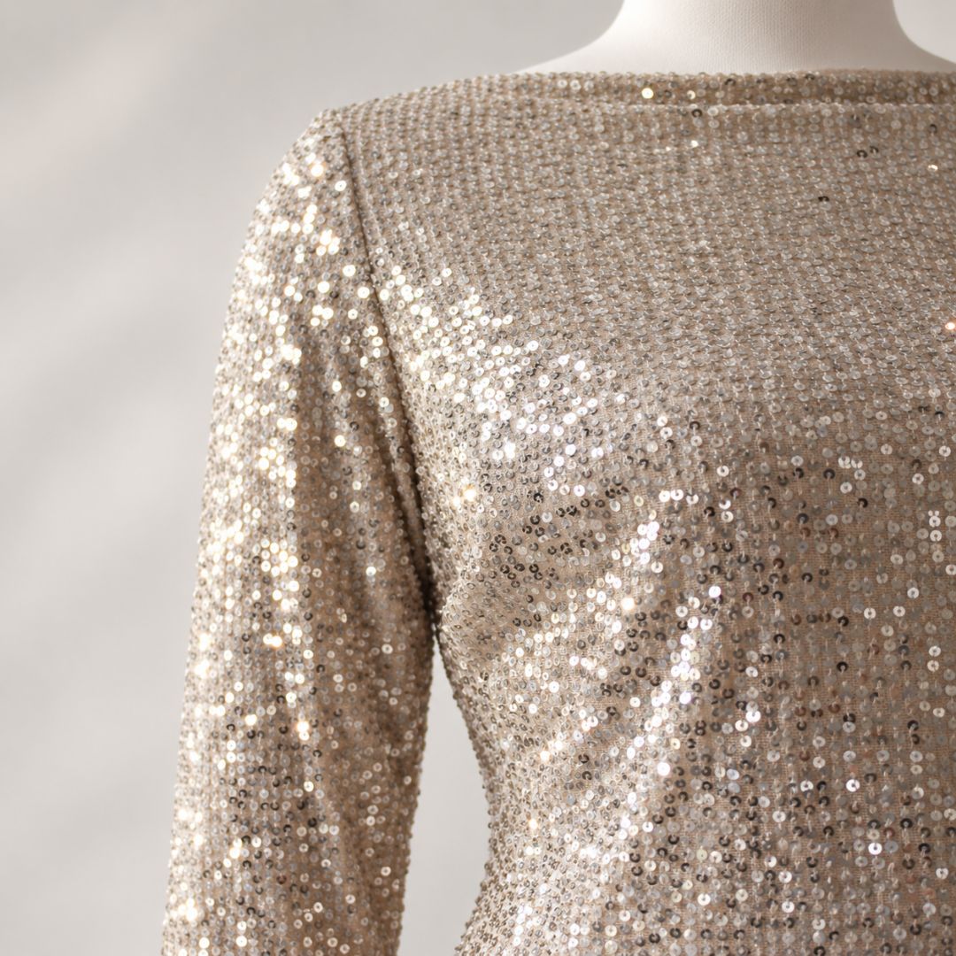 Auréline Ruched Sequin Mini Dress - Image 6