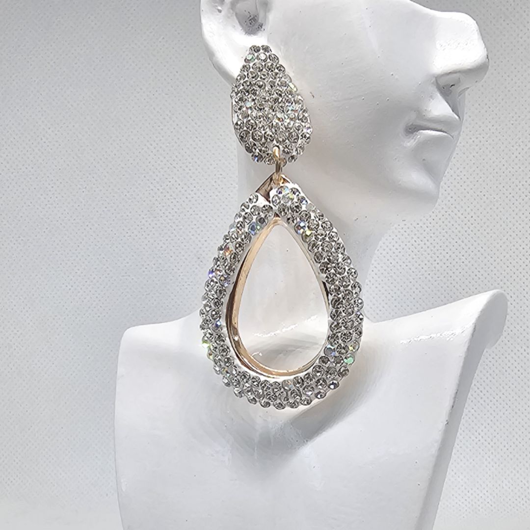 Marélie Crystal Teardrop Earrings - Image 3