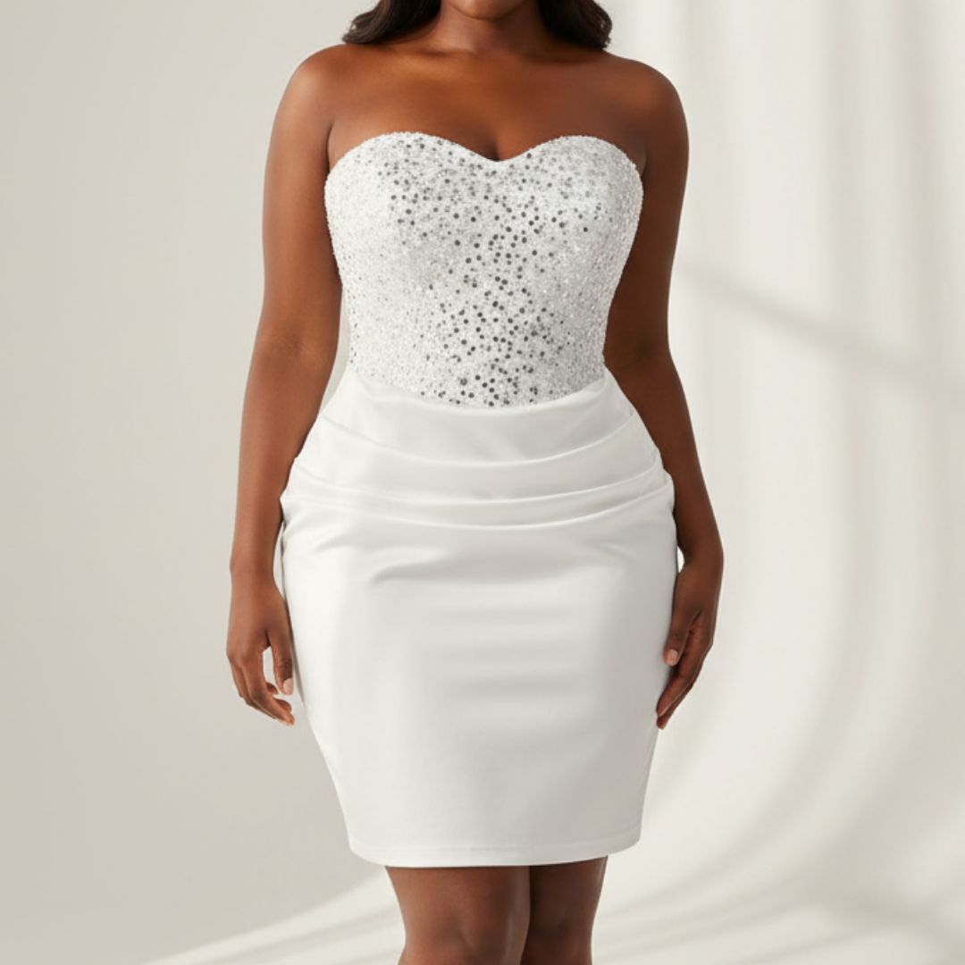 becomingmrs Elowen Sculpted Mini Dress