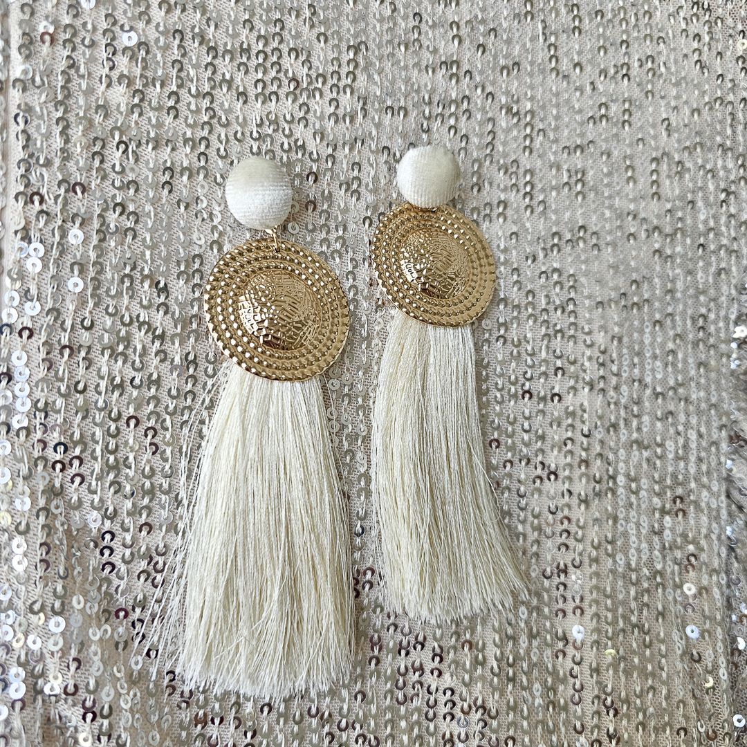 Elowen Tassel Statement Earrings - Image 2