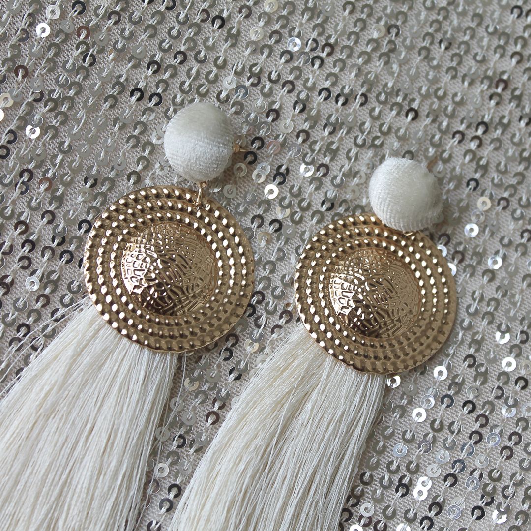 Elowen Tassel Statement Earrings - Image 3