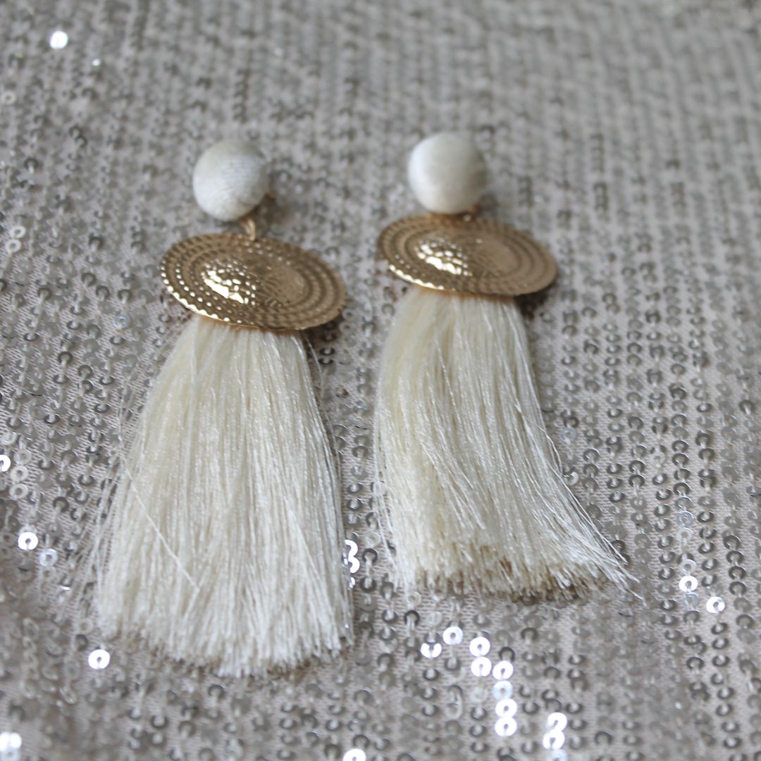 Elowen Tassel Statement Earrings - Image 4