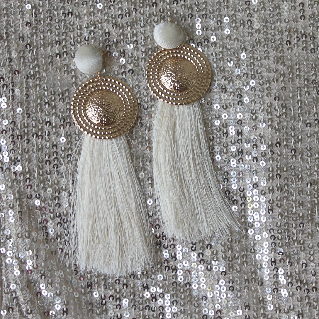 Elowen Tassel Statement Earrings - Image 5