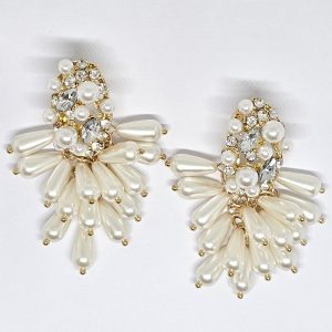 becomingmrs Valoria Pearl Cascade Earrings
