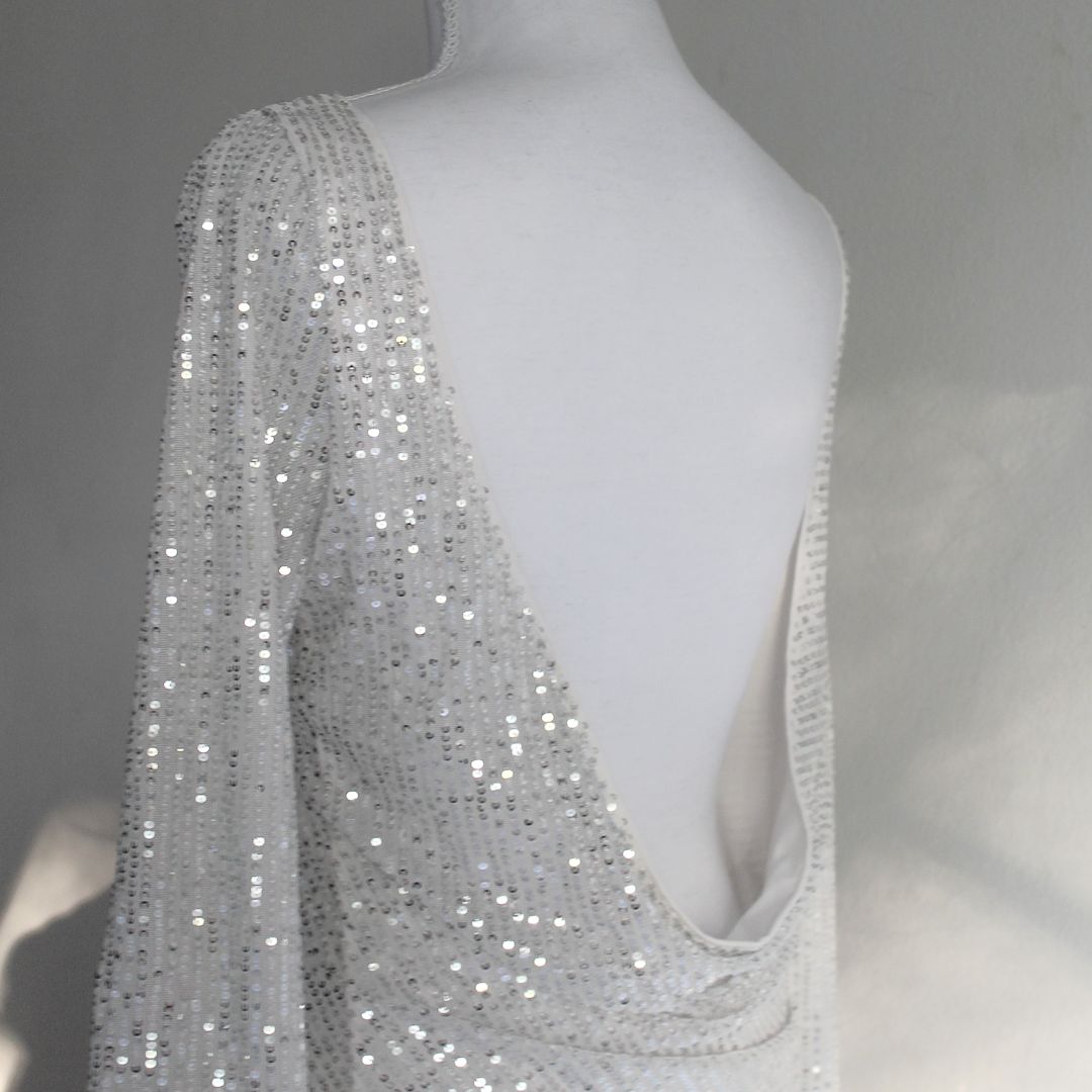 Orélia Open Back Sequin Mini Dress - Image 5