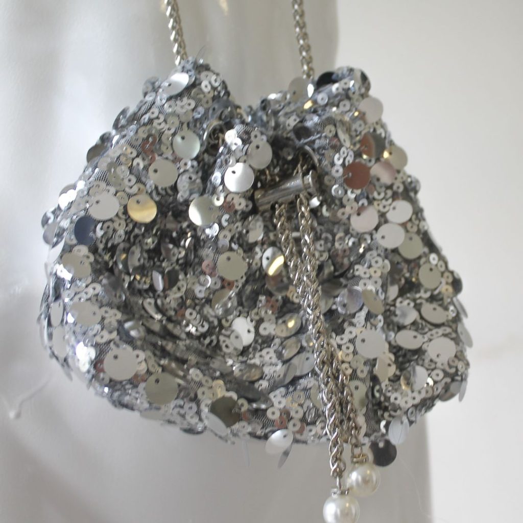 becomingmrs bridal Soléne Sequin Mini Bucket Bag