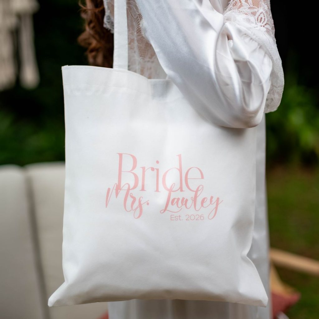 becomingmrs custom bride tote