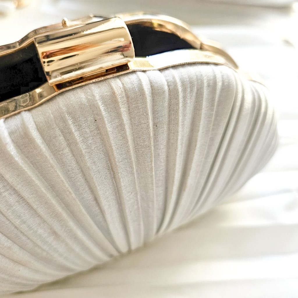 becomingmrs online bridal store The Aurielle Pleated Clutch