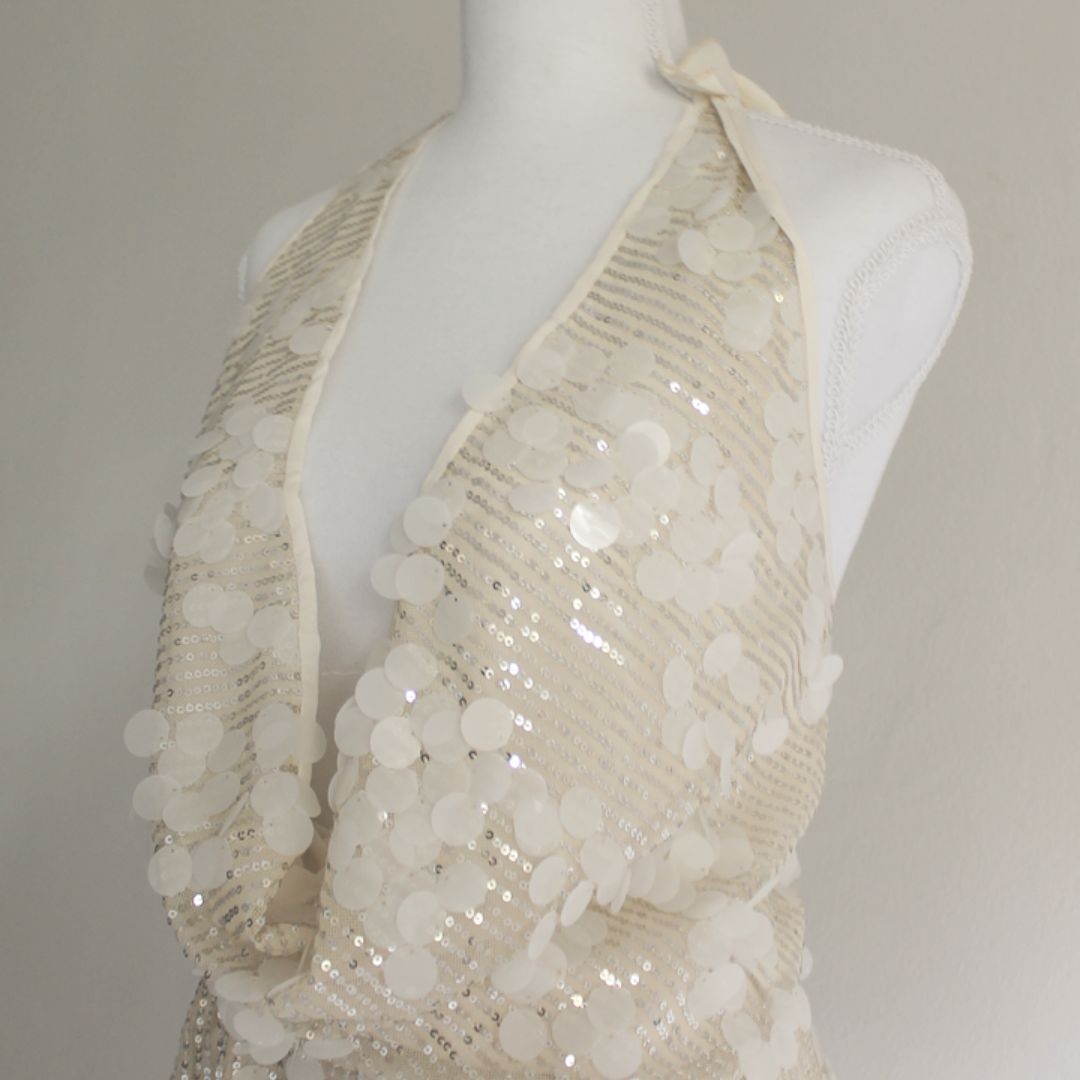 Virelle Sequin Halter Mini Dress - Image 4