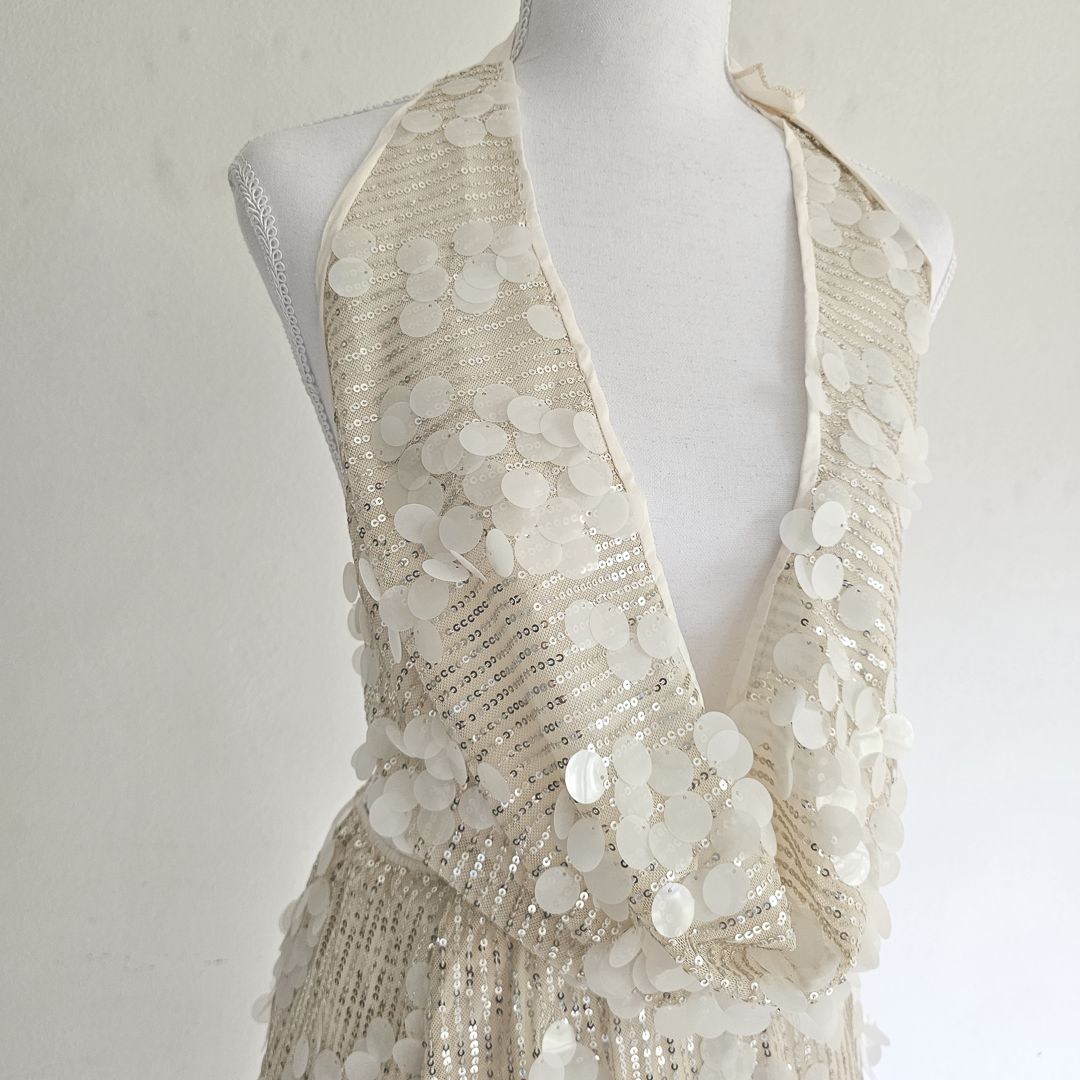 Virelle Sequin Halter Mini Dress - Image 6