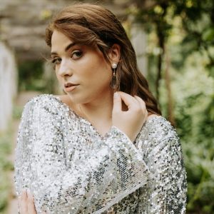 becoming mrs online Seraphielle Sequin Mini Dres