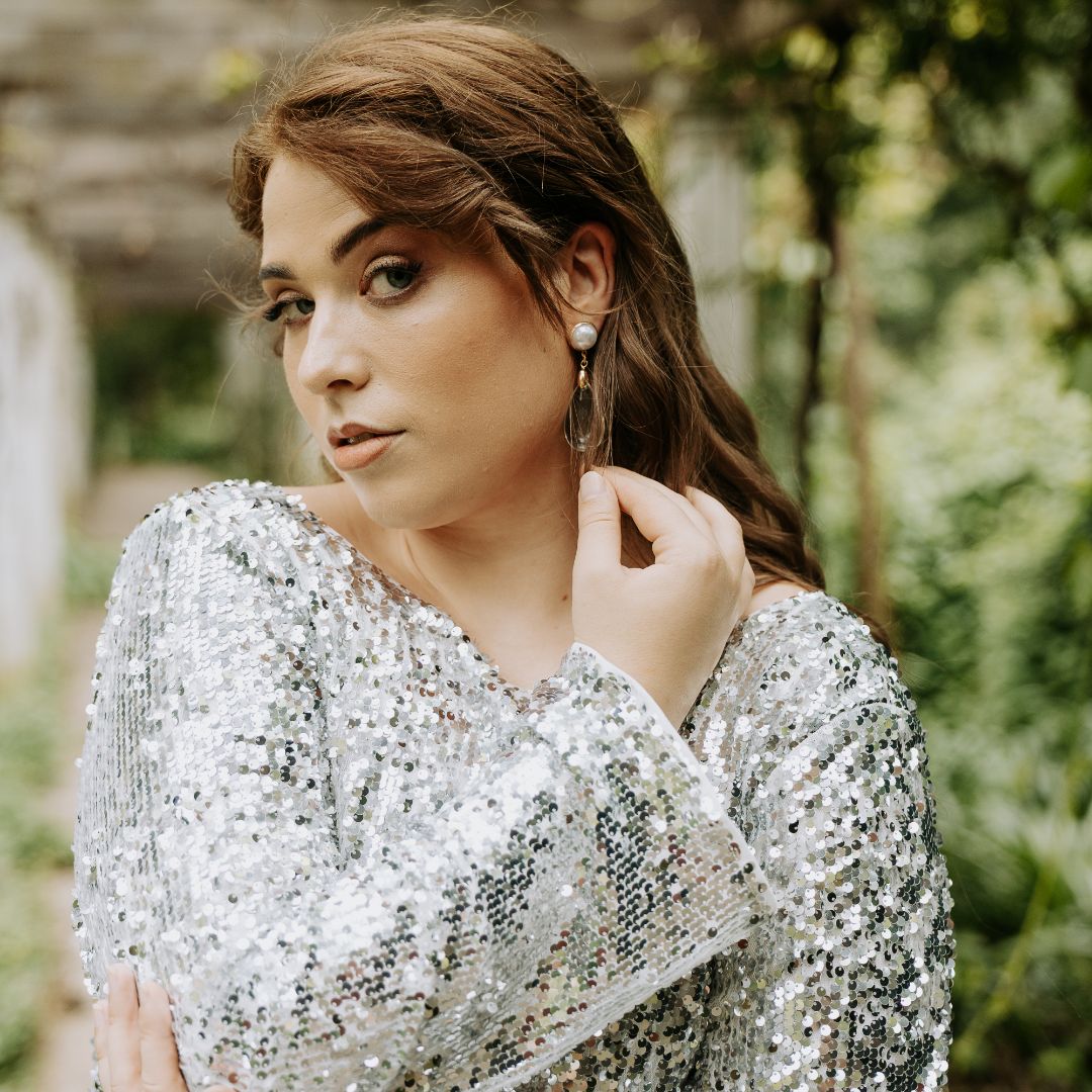 becoming mrs online Seraphielle Sequin Mini Dres