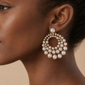 becomingmrs online bridal store Gizelle Pearl Earrings