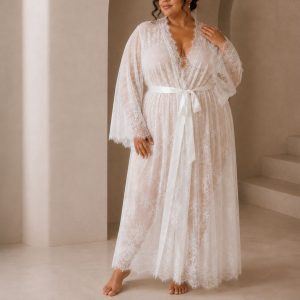 becoming mrs online bridal shop Jodienne lace bridal robe